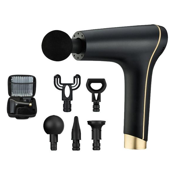 massage gun fascia sport therapy muscle massager vibration relief pain relax fitness equipment noise reduction design 
massage gun fascia sport therapy muscle massager vibration relief pain relax fitness equipment noise reduction design