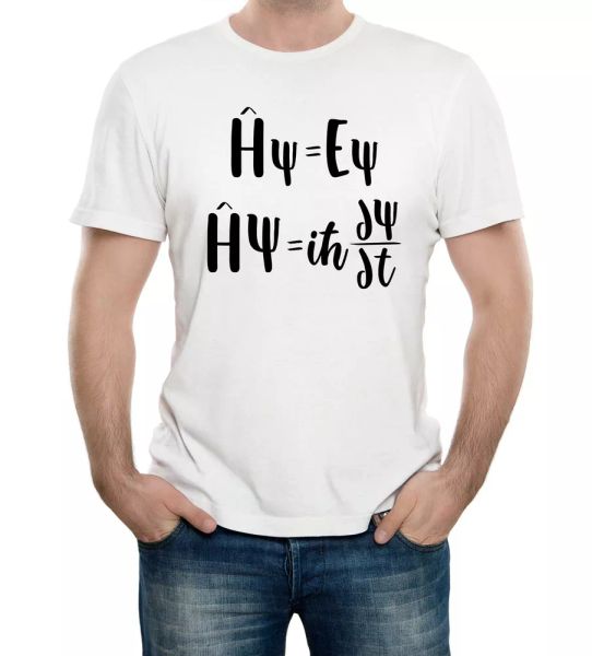 schrodingers equation mens t-shirt maths science quantum mechanics theory, White;black
schrodingers equation mens t-shirt maths science quantum mechanics theory, White;black
