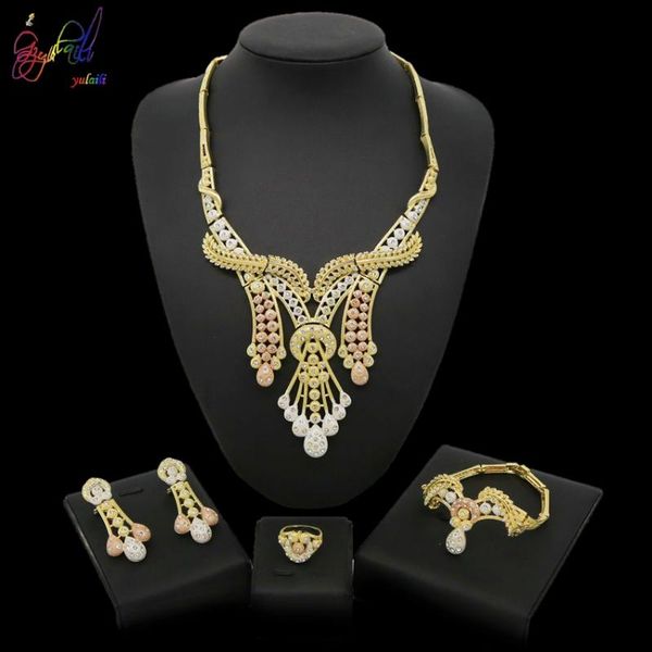 earrings & necklace yulaili vintage women party fashion stud bracelet ring bridal wedding dubai gold jewelry sets wholesale, Silver
earrings & necklace yulaili vintage women party fashion stud bracelet ring bridal wedding dubai gold jewelry sets wholesale, Silver