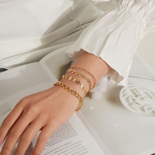 link, chain states punk jewelry fashion wafer geometry lady bracelet speed sell tong personality, Black
link, chain states punk jewelry fashion wafer geometry lady bracelet speed sell tong personality, Black