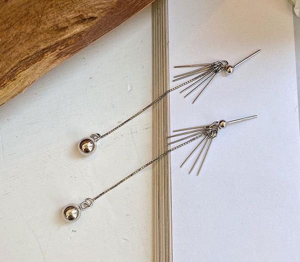 dangle & chandelier fashion jewelry women ball drop earring design geometric long round bead earrings for girl lady gift, Silver
dangle & chandelier fashion jewelry women ball drop earring design geometric long round bead earrings for girl lady gift, Silver