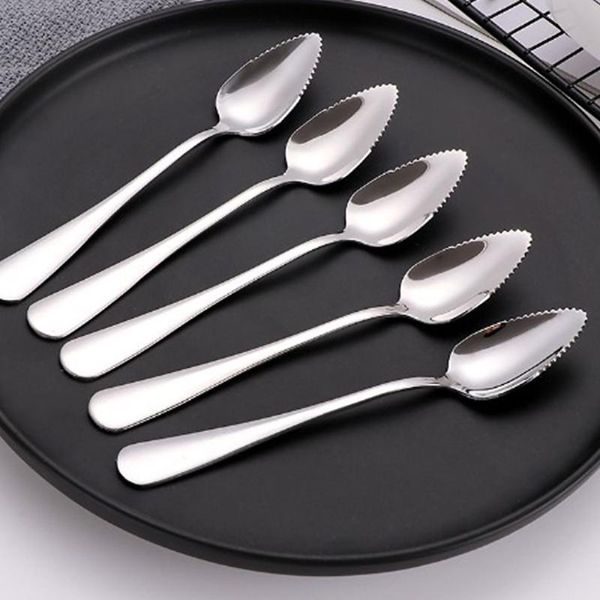 pc spoon thick stainless steel grapefruit dessert serrated edge honey spoons tableware kitchen gadgets
pc spoon thick stainless steel grapefruit dessert serrated edge honey spoons tableware kitchen gadgets