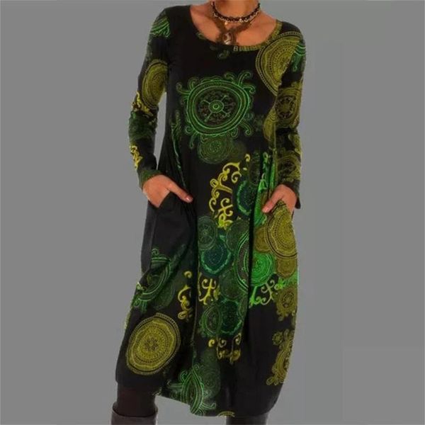 casual dresses elegant for women summer dress round neck loose personality printed roupas femininas com frete gratis, Black;gray
casual dresses elegant for women summer dress round neck loose personality printed roupas femininas com frete gratis, Black;gray