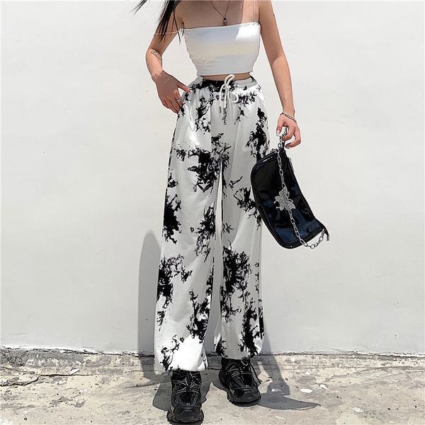 shestyle tiedye dstring casual jogger pant women elastic waist loose white pockets high street painting trackpants trousersby, Black;white
shestyle tiedye dstring casual jogger pant women elastic waist loose white pockets high street painting trackpants trousersby, Black;white