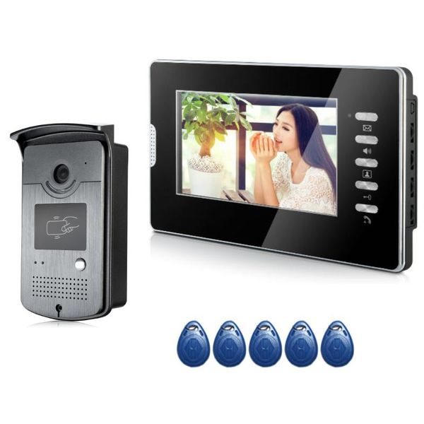 video door phones 7'' tft color rfid phone intercom doorbell wired access entry system for home 1 monitors camera night vision 
video door phones 7'' tft color rfid phone intercom doorbell wired access entry system for home 1 monitors camera night vision