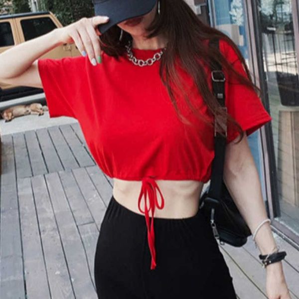 womengaga korea summer short slim navel bow drawstring waist sleeve t-shirt women's tees kjm8 210603, White
womengaga korea summer short slim navel bow drawstring waist sleeve t-shirt women's tees kjm8 210603, White