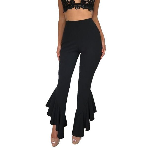 women's pants & capris women flare elegant stretch high waist wide leg long fashion trousers, Black;white
women's pants & capris women flare elegant stretch high waist wide leg long fashion trousers, Black;white