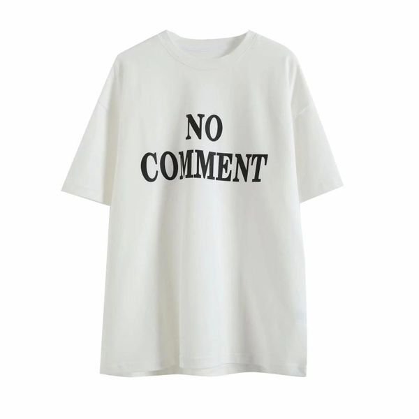 women's t-shirt mosimolly 2021 summer no comment letter print round neck short sleeve female shirt, White
women's t-shirt mosimolly 2021 summer no comment letter print round neck short sleeve female shirt, White