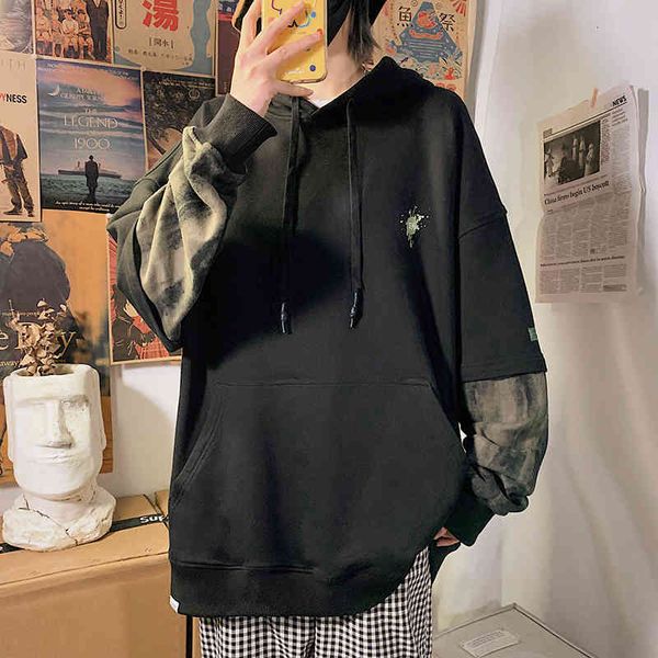 men's hoodies & sweatshirts two paper splicing hooded cotton casual coats fashion trend loose black color pullover big size m-5xl
men's hoodies & sweatshirts two paper splicing hooded cotton casual coats fashion trend loose black color pullover big size m-5xl