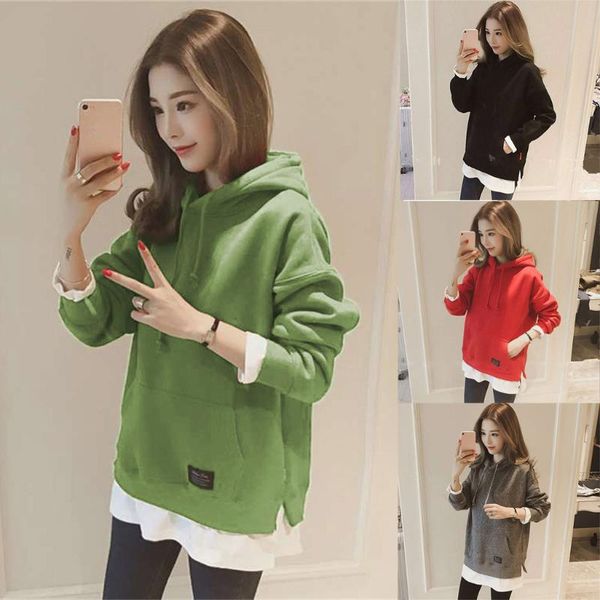 women's hoodies & sweatshirts solid color hooded fashion sweatshirt women loose patchwork long sleeve hoodie velvet pullover blouse, Black
women's hoodies & sweatshirts solid color hooded fashion sweatshirt women loose patchwork long sleeve hoodie velvet pullover blouse, Black