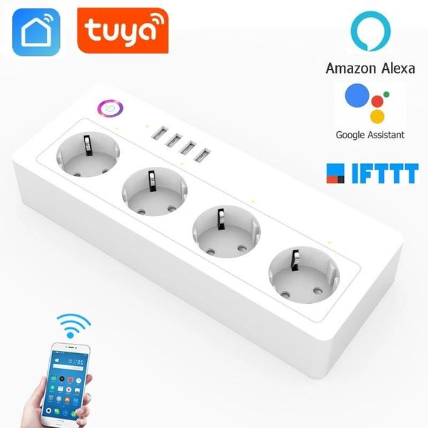 smart power plugs wifi strip eu plug surge protector with 3 2 usb ports extension cord work alexa & google assistant
smart power plugs wifi strip eu plug surge protector with 3 2 usb ports extension cord work alexa & google assistant