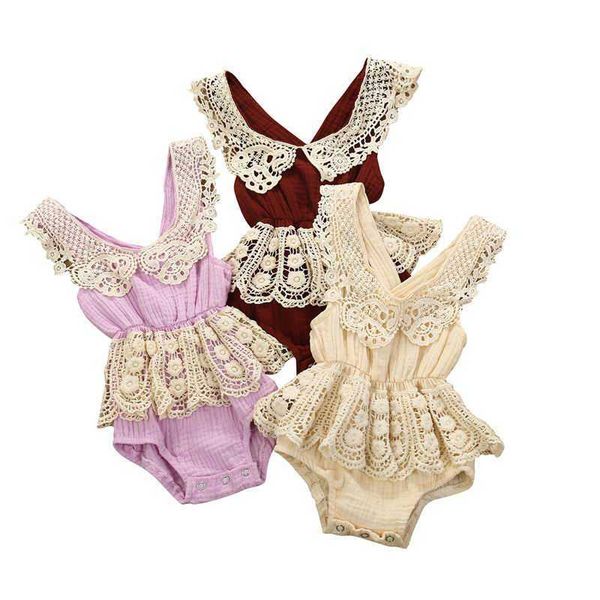 born bodysuit baby girl clothes summer lace cute lace-up backless overalls jumpsuit kids e40502 210610, Blue 
born bodysuit baby girl clothes summer lace cute lace-up backless overalls jumpsuit kids e40502 210610, Blue