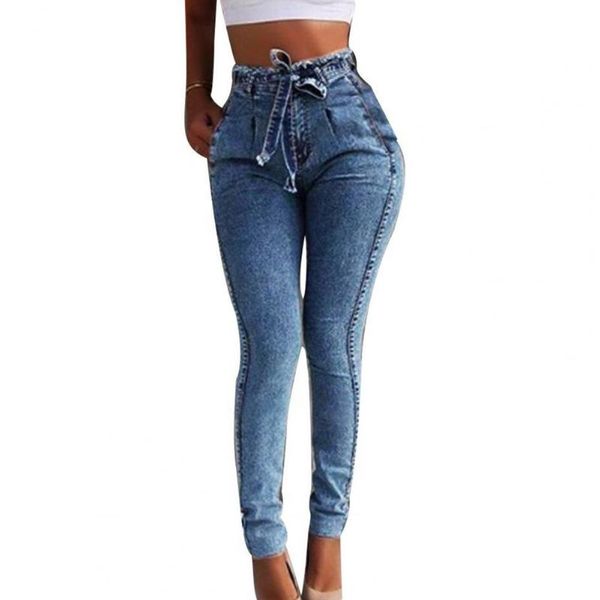 women's jeans high waist pencil multi pockets women slim tassel bandage push up denim pants trousers, Blue
women's jeans high waist pencil multi pockets women slim tassel bandage push up denim pants trousers, Blue