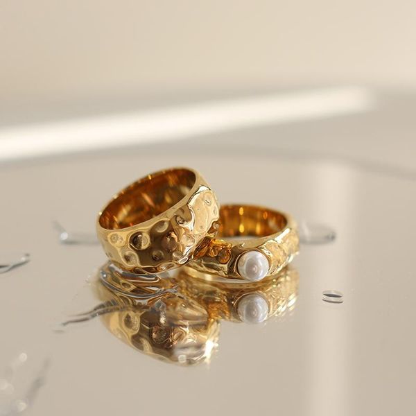 cluster rings 2021 vintage irregular surface natural freshwater pearl stainless steel chunky gold for women retro female statement ring, Golden;silver
cluster rings 2021 vintage irregular surface natural freshwater pearl stainless steel chunky gold for women retro female statement ring, Golden;silver