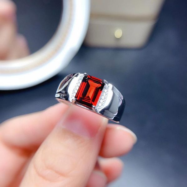 cluster rings 925 silver garnet men's ring to wear a unique demeanor temperament, Golden;silver
cluster rings 925 silver garnet men's ring to wear a unique demeanor temperament, Golden;silver