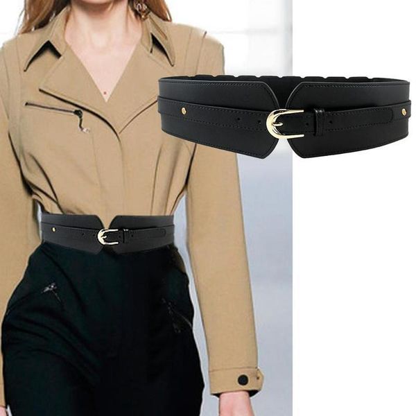 belts luxury ladies wide belt elastic vintage buckle leather fashion wild pin women's waist seal, Black;brown
belts luxury ladies wide belt elastic vintage buckle leather fashion wild pin women's waist seal, Black;brown