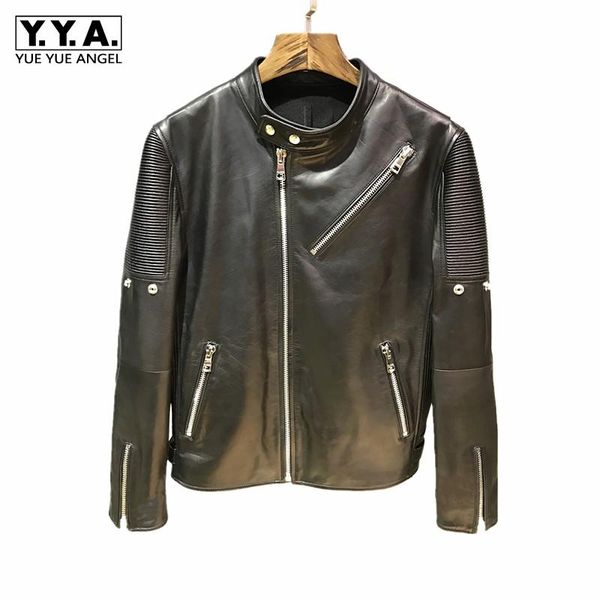 natural sheepskin o-neck fashion mens black biker jacket short wide-waisted zipper pockets genuine leather streetwear jackets men's & f
natural sheepskin o-neck fashion mens black biker jacket short wide-waisted zipper pockets genuine leather streetwear jackets men's & f
