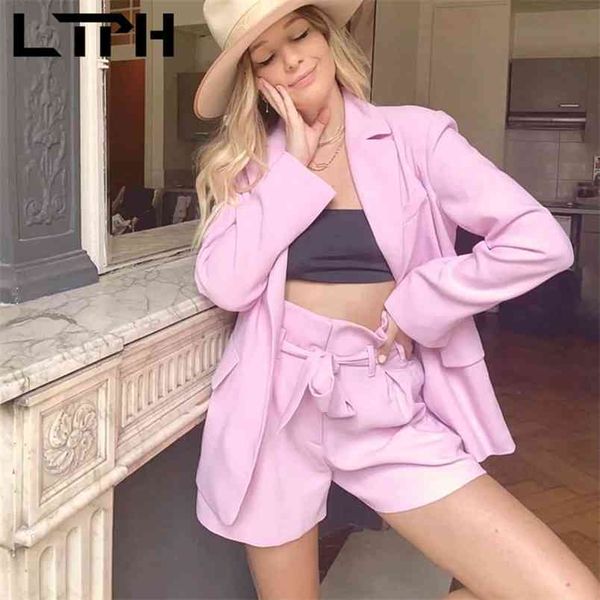 ltph chic vintage women outfit 2 pieces set loose single button blazer high waist sashes suit shorts short suits spring 210423, White
ltph chic vintage women outfit 2 pieces set loose single button blazer high waist sashes suit shorts short suits spring 210423, White