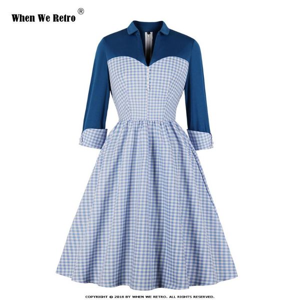 casual dresses when we retro women long sleeve plaid dress qy0598 vintage v-neck a line plus size patry femme, Black;gray
casual dresses when we retro women long sleeve plaid dress qy0598 vintage v-neck a line plus size patry femme, Black;gray