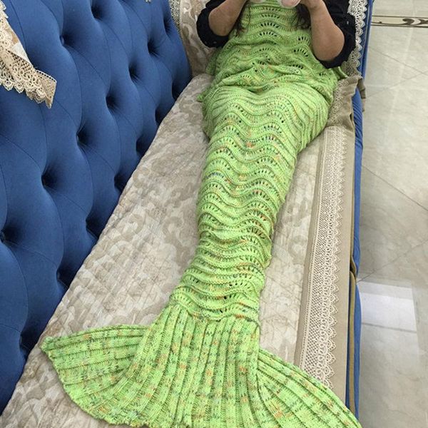 scarves mermaid tail air conditioning fashion blanket sofa wool knitting nap good gift present idea, Blue;gray
scarves mermaid tail air conditioning fashion blanket sofa wool knitting nap good gift present idea, Blue;gray