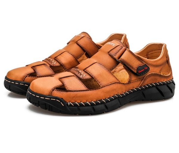 fashion summer outdoor beach breathable men sandals genuine leather men's sandal man causal shoes plus size 38-48, Black
fashion summer outdoor beach breathable men sandals genuine leather men's sandal man causal shoes plus size 38-48, Black