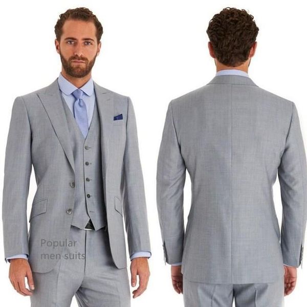 men's suits & blazers arrival light gray peaked lapel wedding mens grooms tuxedos three pieces slim fit men suit groomsmen party prom, White;black
men's suits & blazers arrival light gray peaked lapel wedding mens grooms tuxedos three pieces slim fit men suit groomsmen party prom, White;black