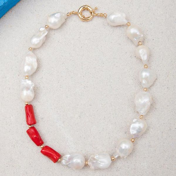 chokers eliou creative 2021 punk gold plated closure big red sea bamboo coral carmelina baroque pearl beaded necklace jewelry, Golden;silver
chokers eliou creative 2021 punk gold plated closure big red sea bamboo coral carmelina baroque pearl beaded necklace jewelry, Golden;silver