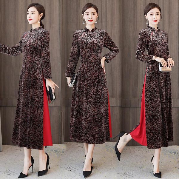 temperament velvet leopard dress noble autumn winter long sleeve stand collar fashion women print clothes casual dresses, Black;gray
temperament velvet leopard dress noble autumn winter long sleeve stand collar fashion women print clothes casual dresses, Black;gray