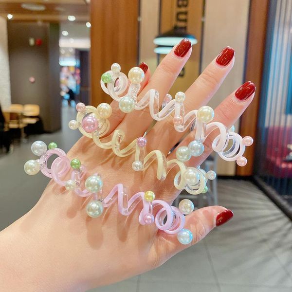 korea style telephone line hair rope girls fashion candy color ties colorful pearl head horsetail rubber band accessories, Slivery;white
korea style telephone line hair rope girls fashion candy color ties colorful pearl head horsetail rubber band accessories, Slivery;white