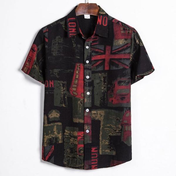 fashion mens shirt summer short sleeve casual printing hawaiian blouse men plus size camisa masculina 2021 men's shirts, White;black
fashion mens shirt summer short sleeve casual printing hawaiian blouse men plus size camisa masculina 2021 men's shirts, White;black