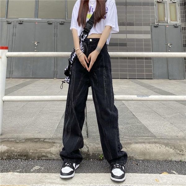 women's jeans korean 2021 gradient fashion ins vintage high street hip-hop female harajuku personality straight loose casual, Blue
women's jeans korean 2021 gradient fashion ins vintage high street hip-hop female harajuku personality straight loose casual, Blue