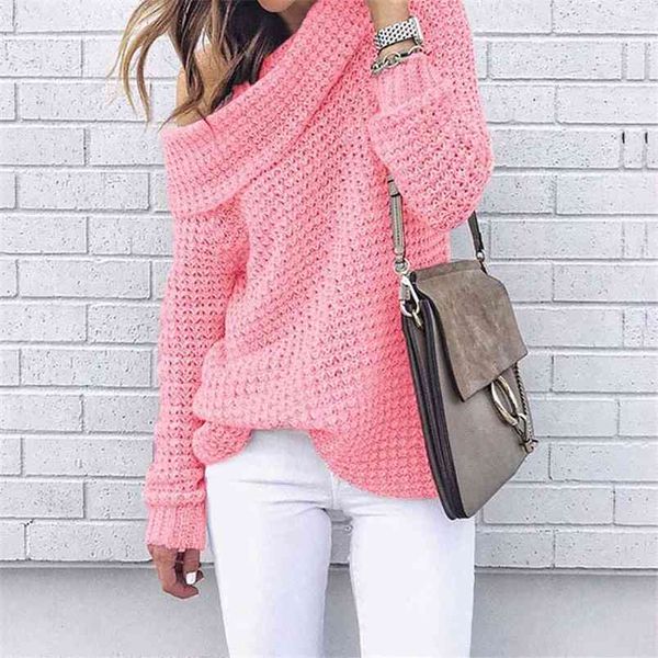 autumn off shoulder sweater women pullover warm winter knitted ladies long sleeve loose female 210604, White;black
autumn off shoulder sweater women pullover warm winter knitted ladies long sleeve loose female 210604, White;black