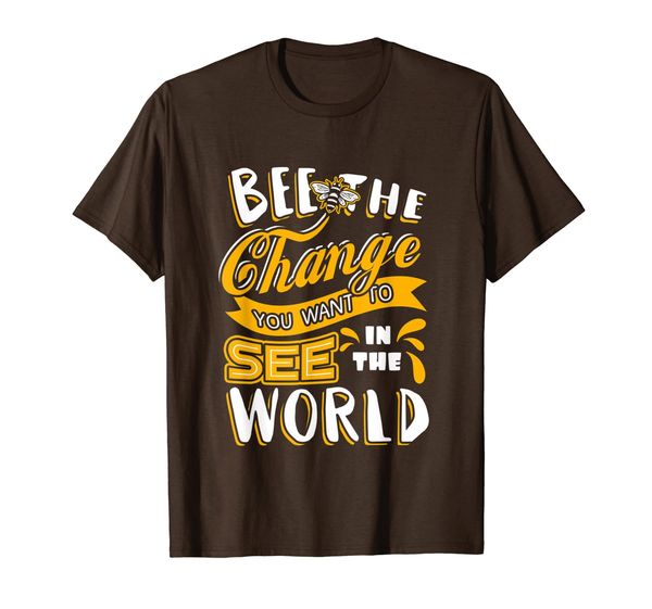 bee the change t shirt beekeeper environmentalists gift, White;black