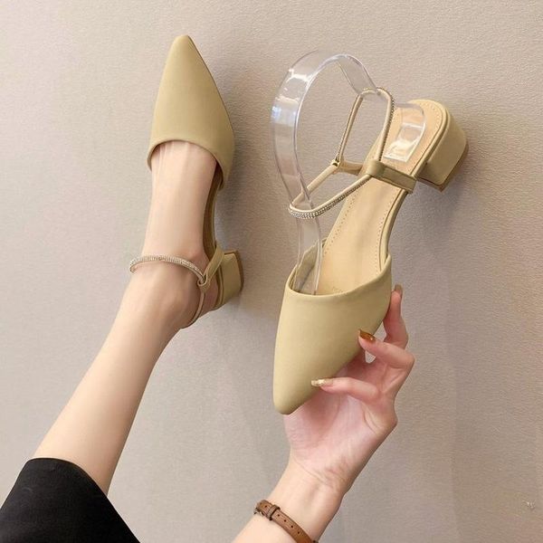 women shoes square high heels 2021 the slip-on solid color all-match sandals casual wedding pointed toe shallow, Black
women shoes square high heels 2021 the slip-on solid color all-match sandals casual wedding pointed toe shallow, Black