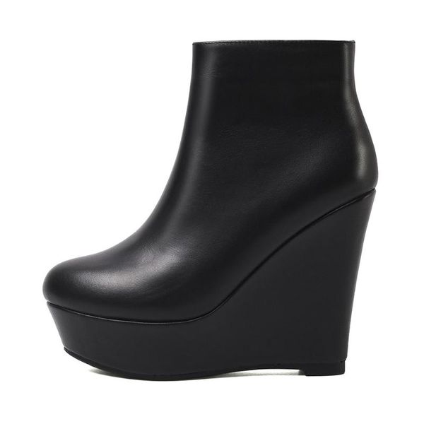 boots fahsion solid black cow leather platform wedge increasing pointed toe zipper boot real simple
boots fahsion solid black cow leather platform wedge increasing pointed toe zipper boot real simple