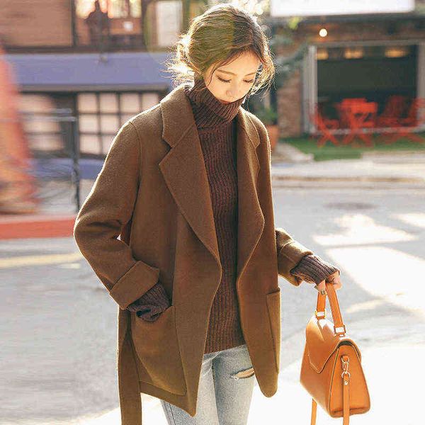 wool coat female 2021 hepburn temperament double-sided cashmere wool autumn and winter korean version small man, Black
wool coat female 2021 hepburn temperament double-sided cashmere wool autumn and winter korean version small man, Black