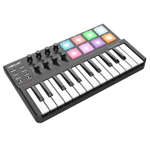 10piece wholesale panda mini usb 25 keys midi keyboard controller with 8 drum pad beat maker 
10piece wholesale panda mini usb 25 keys midi keyboard controller with 8 drum pad beat maker