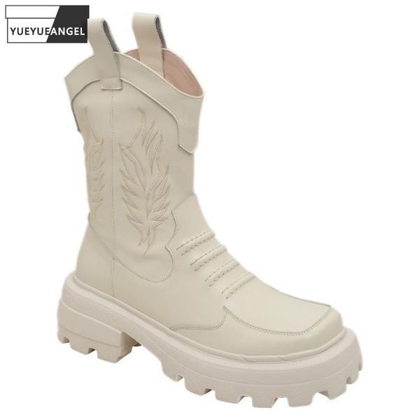 design women square toe genuine leather boots autumn winter embroidery fashion shoes platform high heel cowboy short, Black
design women square toe genuine leather boots autumn winter embroidery fashion shoes platform high heel cowboy short, Black
