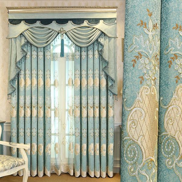 luxury embroidered tulle curtains for living room window drape bedroom european style curtain finished shading cloth & drapes
luxury embroidered tulle curtains for living room window drape bedroom european style curtain finished shading cloth & drapes