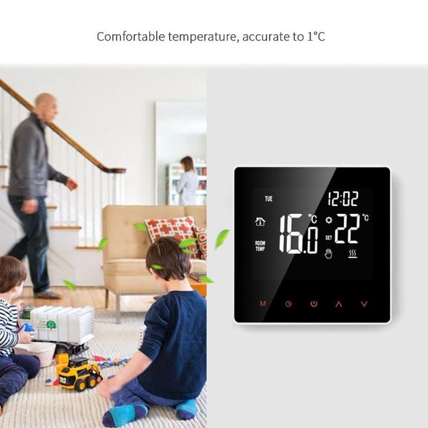smart home control the touch screen temperature controller wall-hung boiler water floor heating thermostat led lcd display (gray)
smart home control the touch screen temperature controller wall-hung boiler water floor heating thermostat led lcd display (gray)