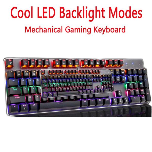 keyboards multicolor led backlights gaming keyboard mechanical 104 keys rgb blue switch for tablet desktop
keyboards multicolor led backlights gaming keyboard mechanical 104 keys rgb blue switch for tablet desktop