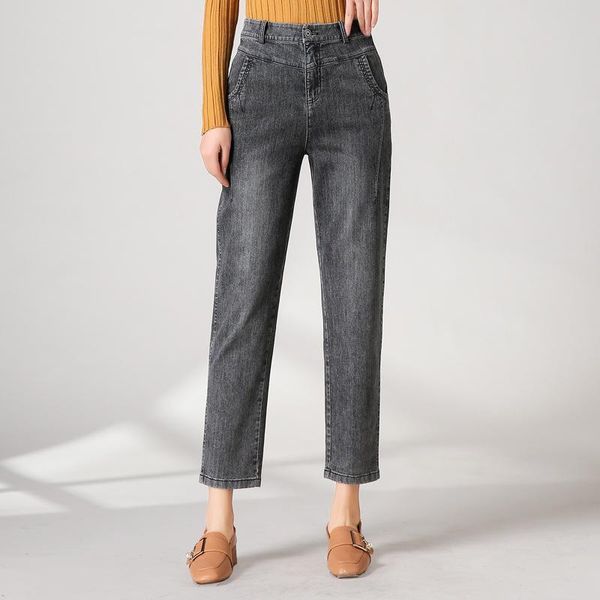 women's jeans high-waisted loose 2021 spring style was thin harem pants father nine points women, Blue
women's jeans high-waisted loose 2021 spring style was thin harem pants father nine points women, Blue