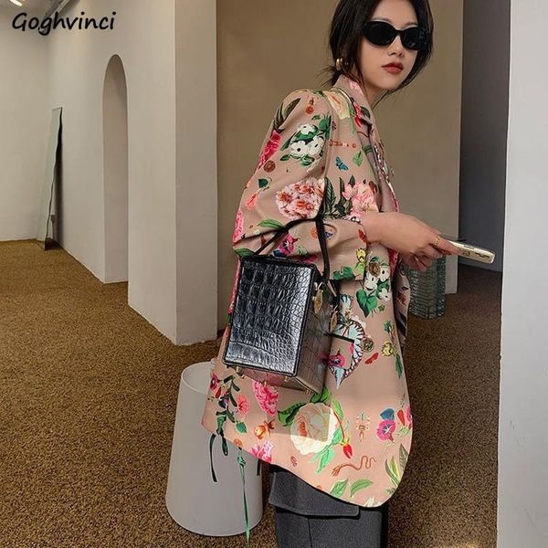 women's suits & blazers women retros vintage floral outwear spring autumn korean style trendy design loose all-match streetwear female, White;black
women's suits & blazers women retros vintage floral outwear spring autumn korean style trendy design loose all-match streetwear female, White;black