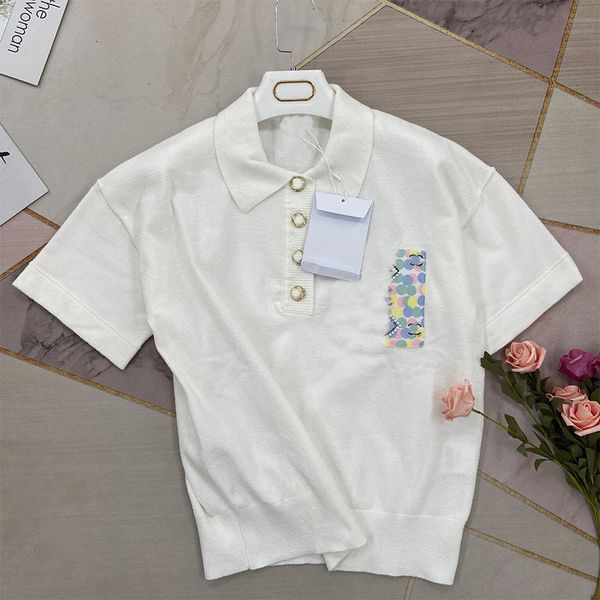 402 2021 Summer Brand Same Style Regular Short Sleeve High Quality Lapel Neck Kint Sweater Pullover White Women Clothes dapingguo, White;black
402 2021 Summer Brand Same Style Regular Short Sleeve High Quality Lapel Neck Kint Sweater Pullover White Women Clothes dapingguo, White;black