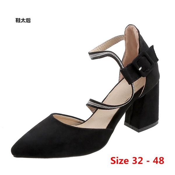 dress shoes d'orsay high heels ankle strap women scarpin sandals stiletto ladies heel woman pumps small big size 32 - 48, Black
dress shoes d'orsay high heels ankle strap women scarpin sandals stiletto ladies heel woman pumps small big size 32 - 48, Black