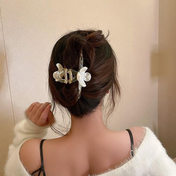 hair clips & barrettes aomu spring korean translucent acrylic crystal shell claw flower pearl headdress for women elegant accessories gifts, Golden;silver
hair clips & barrettes aomu spring korean translucent acrylic crystal shell claw flower pearl headdress for women elegant accessories gifts, Golden;silver