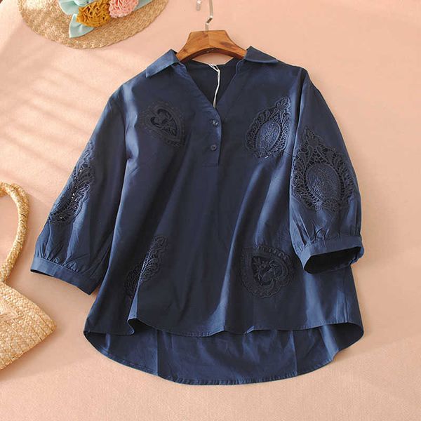 vanovich women shirts girl v-neck summer wild cotton fashion ladies hollow embroidery clothing 210615, White
vanovich women shirts girl v-neck summer wild cotton fashion ladies hollow embroidery clothing 210615, White