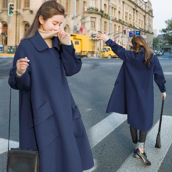 women's wool & blends sweet cloak long coat turn-down collar blend and jacket single breasted women coats autumn winter, Black
women's wool & blends sweet cloak long coat turn-down collar blend and jacket single breasted women coats autumn winter, Black