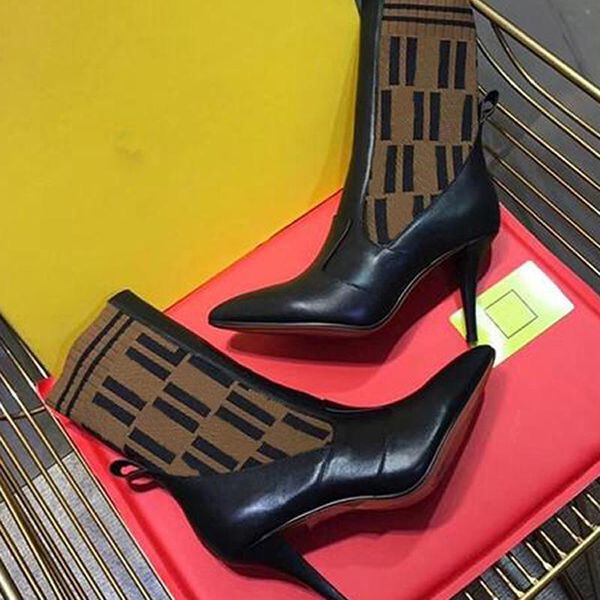 luxury 2021 outdoor fashion women's boots flat knit socks 9.5cm breathable stretch pointed toe heel short boot2303073, Black
luxury 2021 outdoor fashion women's boots flat knit socks 9.5cm breathable stretch pointed toe heel short boot2303073, Black