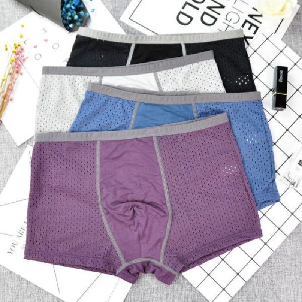 underpants summer ice silk men's underwear mesh hollow boxer modal plus size breathable quick-drying 4pc, Black;white
underpants summer ice silk men's underwear mesh hollow boxer modal plus size breathable quick-drying 4pc, Black;white
